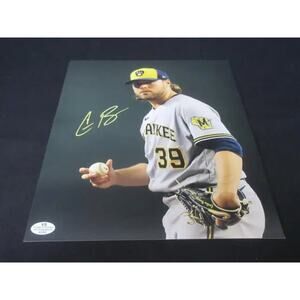 CORBIN BURNES SIGNED BREWERS 8X10 PHOTO BREWERS COA 🔥